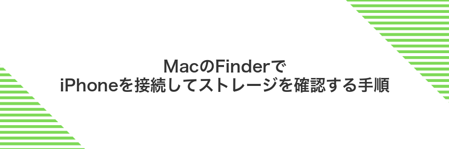 MacのFinderでiPhoneを接続してストレージを確認する手順