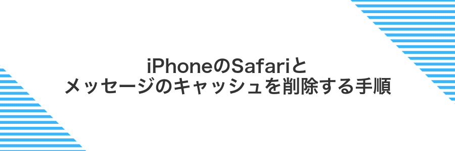 iPhoneのSafariとメッセージのキャッシュを削除する手順