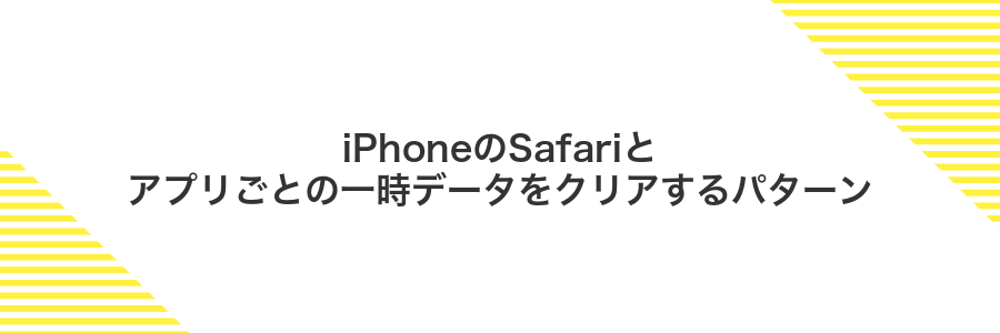 iPhoneのSafariとアプリごとの一時データをクリアするパターン