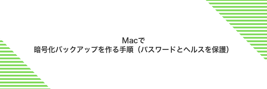 Macで暗号化バックアップを作る手順（パスワードとヘルスを保護）