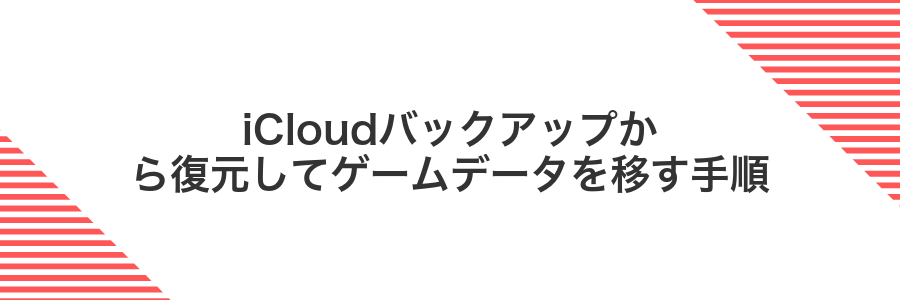 iCloudバックアップから復元してゲームデータを移す手順