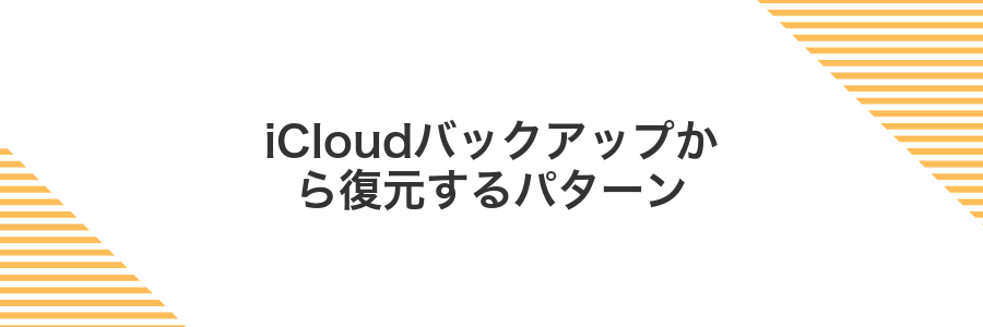 iCloudバックアップから復元するパターン