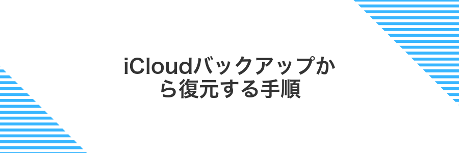 iCloudバックアップから復元する手順