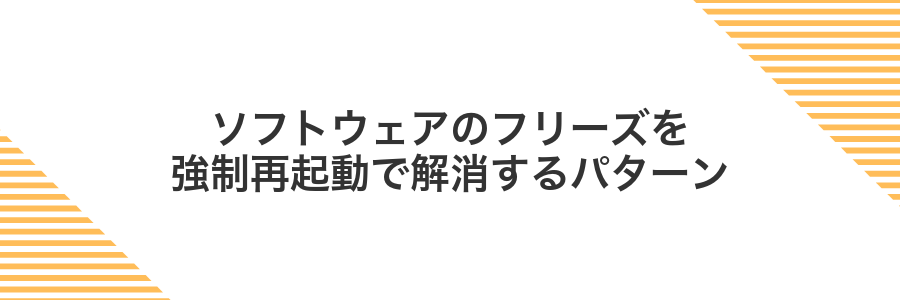 ソフトウェアのフリーズを強制再起動で解消するパターン