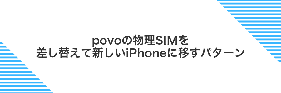 povoの物理SIMを差し替えて新しいiPhoneに移すパターン