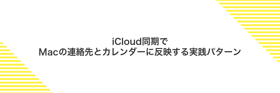 iCloud同期でMacの連絡先とカレンダーに反映する実践パターン