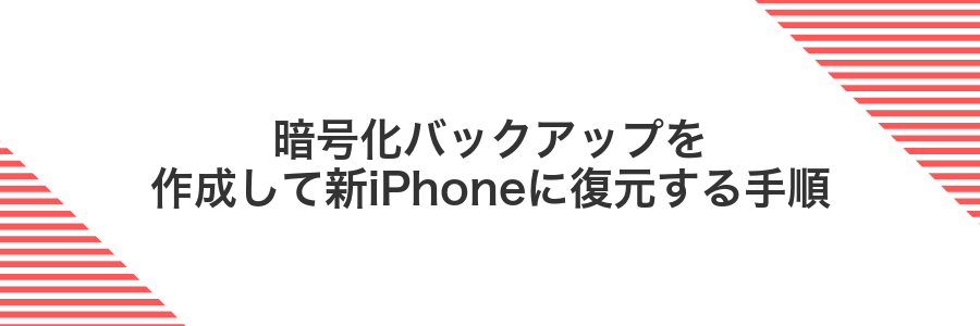 暗号化バックアップを作成して新iPhoneに復元する手順