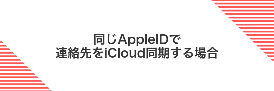 同じAppleIDで連絡先をiCloud同期する場合