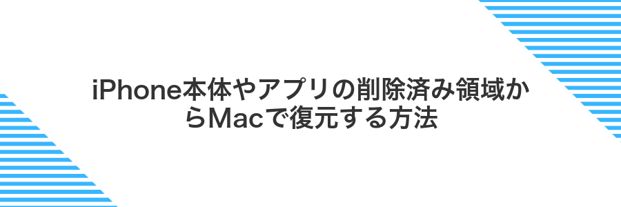iPhone本体やアプリの削除済み領域からMacで復元する方法