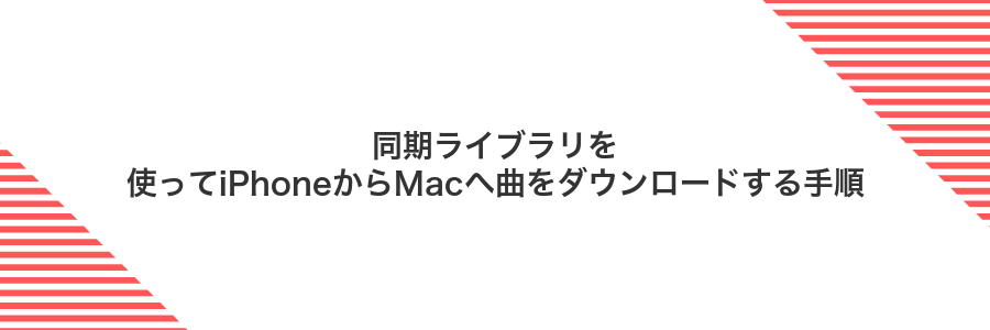 同期ライブラリを使ってiPhoneからMacへ曲をダウンロードする手順