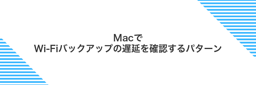 MacでWi‑Fiバックアップの遅延を確認するパターン