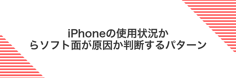 iPhoneの使用状況からソフト面が原因か判断するパターン