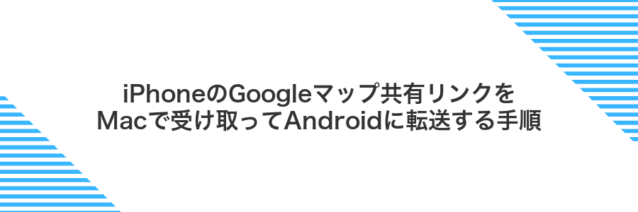 iPhoneのGoogleマップ共有リンクをMacで受け取ってAndroidに転送する手順