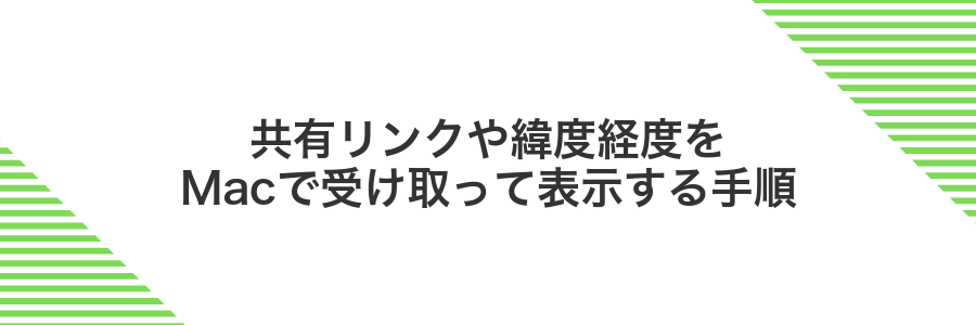 共有リンクや緯度経度をMacで受け取って表示する手順