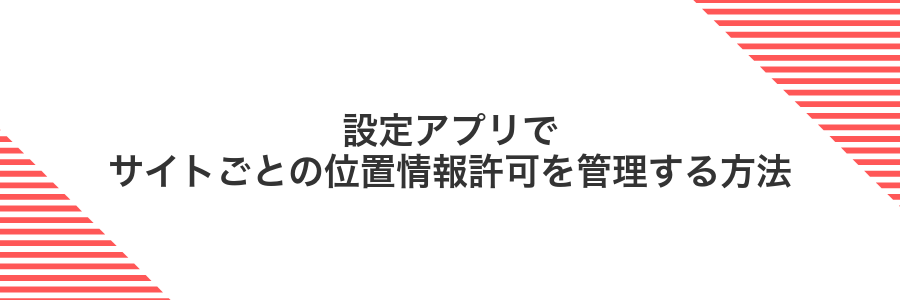 設定アプリでサイトごとの位置情報許可を管理する方法