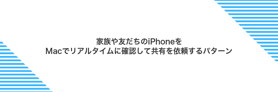 家族や友だちのiPhoneをMacでリアルタイムに確認して共有を依頼するパターン