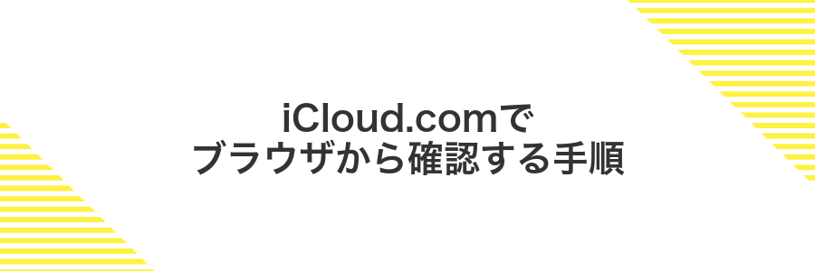 iCloud.comでブラウザから確認する手順