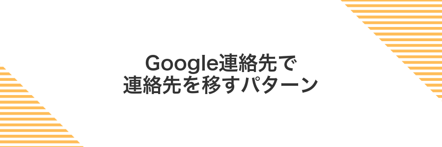 Google連絡先で連絡先を移すパターン