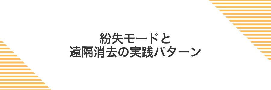 紛失モードと遠隔消去の実践パターン