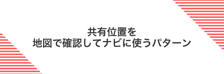共有位置を地図で確認してナビに使うパターン