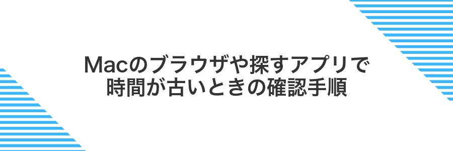 Macのブラウザや探すアプリで時間が古いときの確認手順