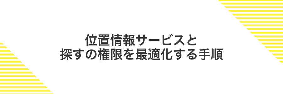 位置情報サービスと探すの権限を最適化する手順
