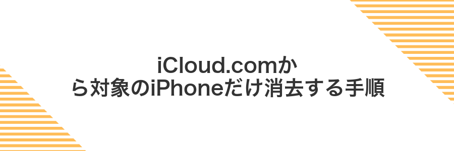 iCloud.comから対象のiPhoneだけ消去する手順