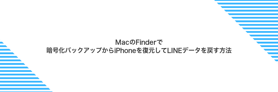 MacのFinderで暗号化バックアップからiPhoneを復元してLINEデータを戻す方法