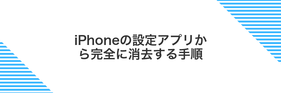 iPhoneの設定アプリから完全に消去する手順