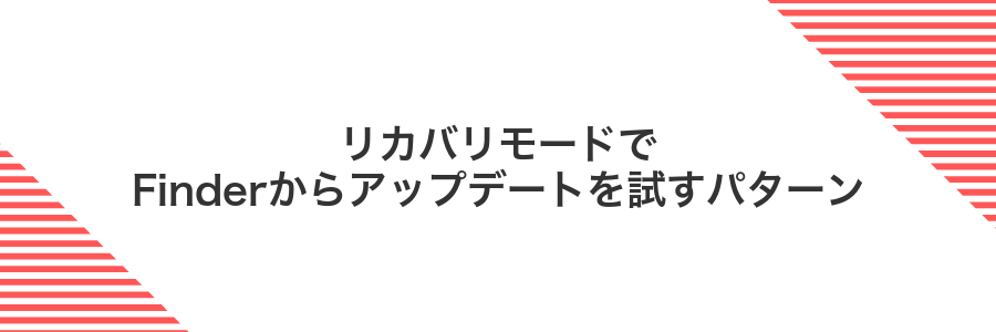 リカバリモードでFinderからアップデートを試すパターン