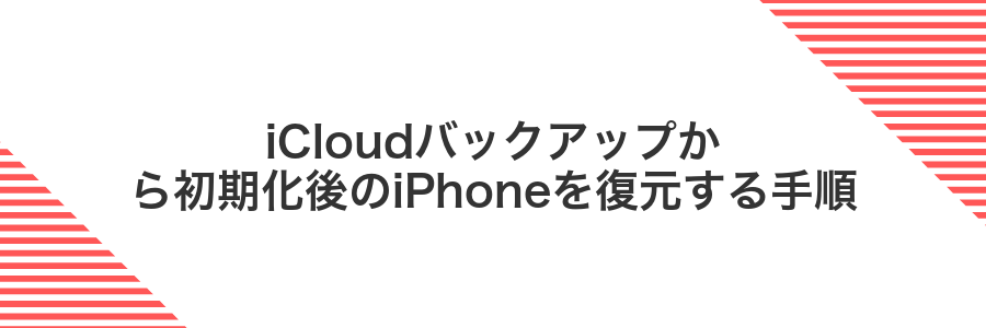 iCloudバックアップから初期化後のiPhoneを復元する手順