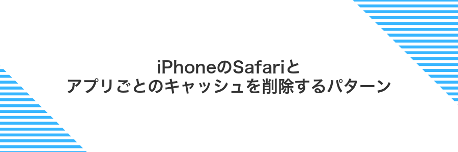 iPhoneのSafariとアプリごとのキャッシュを削除するパターン