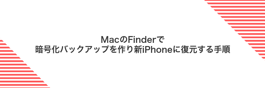 MacのFinderで暗号化バックアップを作り新iPhoneに復元する手順