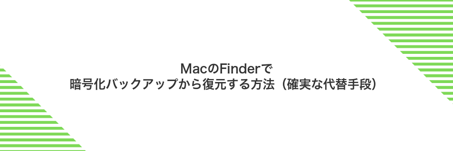 MacのFinderで暗号化バックアップから復元する方法（確実な代替手段）