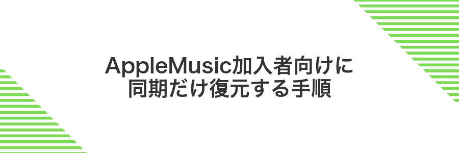 AppleMusic加入者向けに同期だけ復元する手順