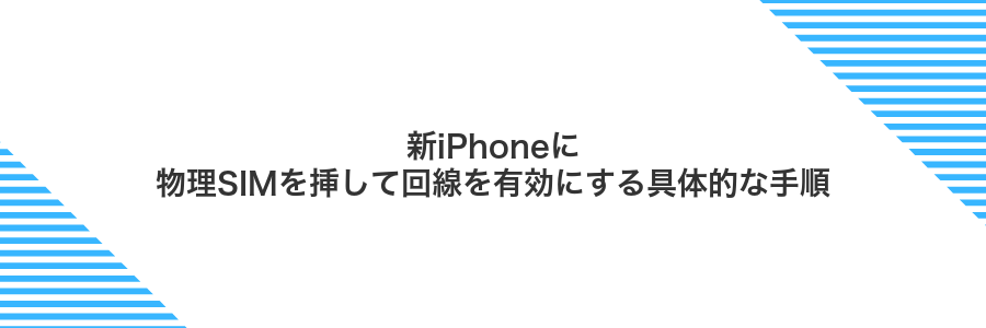 新iPhoneに物理SIMを挿して回線を有効にする具体的な手順