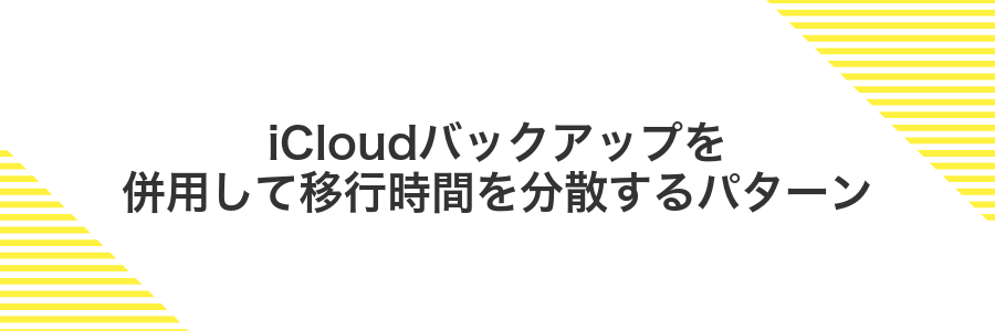 iCloudバックアップを併用して移行時間を分散するパターン