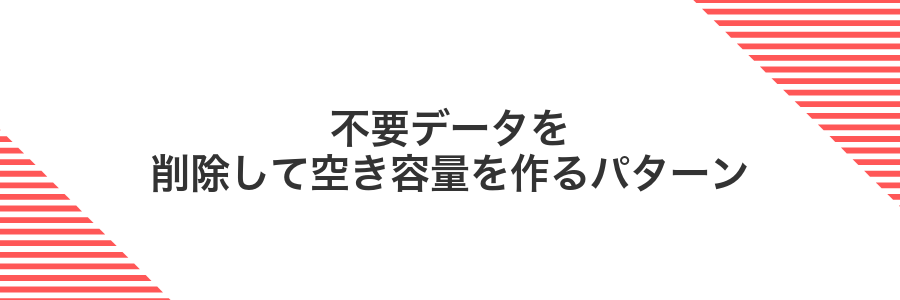 不要データを削除して空き容量を作るパターン