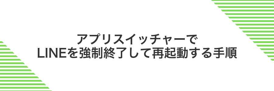 アプリスイッチャーでLINEを強制終了して再起動する手順