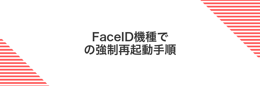 FaceID機種での強制再起動手順