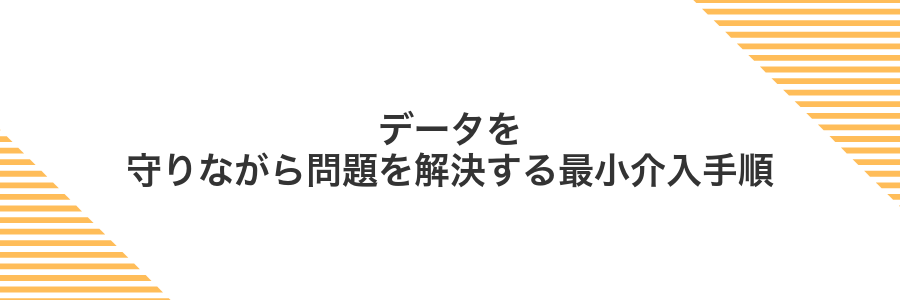 データを守りながら問題を解決する最小介入手順