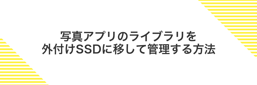 写真アプリのライブラリを外付けSSDに移して管理する方法