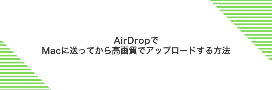 AirDropでMacに送ってから高画質でアップロードする方法