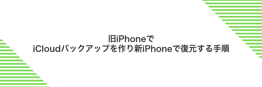 旧iPhoneでiCloudバックアップを作り新iPhoneで復元する手順