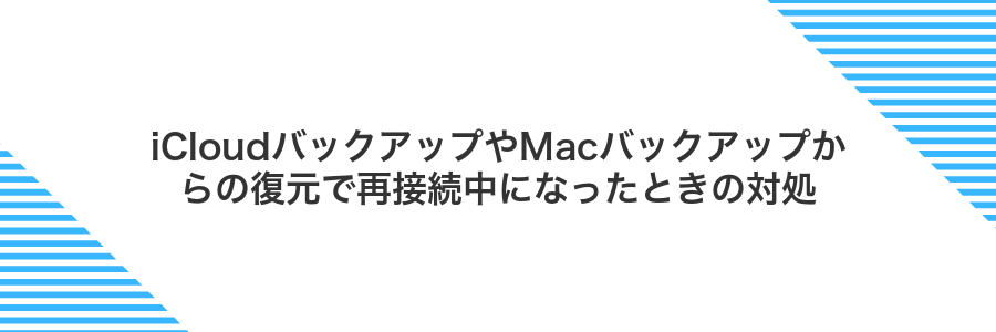 iCloudバックアップやMacバックアップからの復元で再接続中になったときの対処