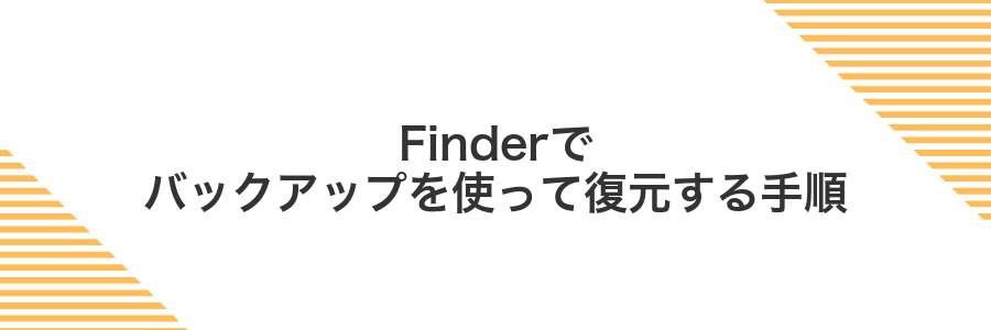 Finderでバックアップを使って復元する手順