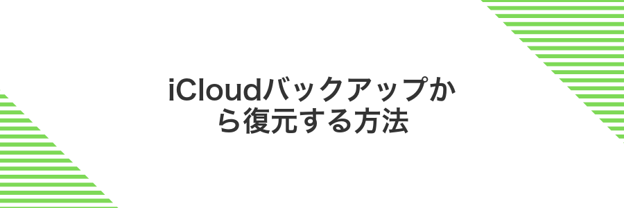 iCloudバックアップから復元する方法