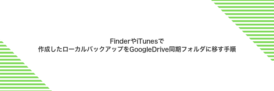 FinderやiTunesで作成したローカルバックアップをGoogleDrive同期フォルダに移す手順