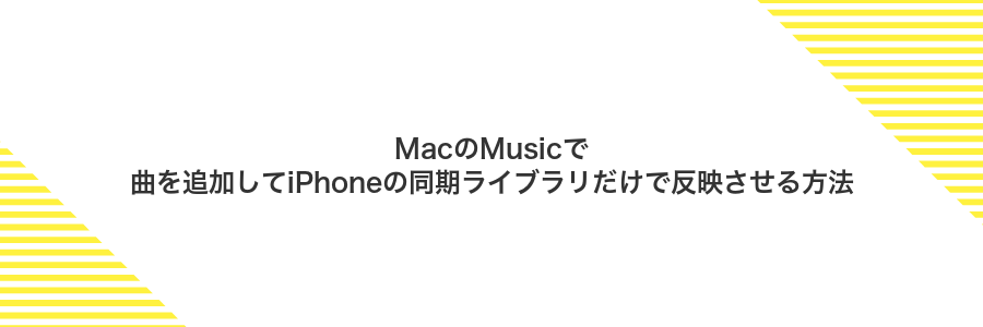 MacのMusicで曲を追加してiPhoneの同期ライブラリだけで反映させる方法