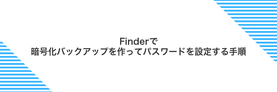 Finderで暗号化バックアップを作ってパスワードを設定する手順